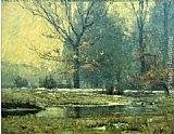 Theodore Clement Steele Famous Paintings - Creek in Winter